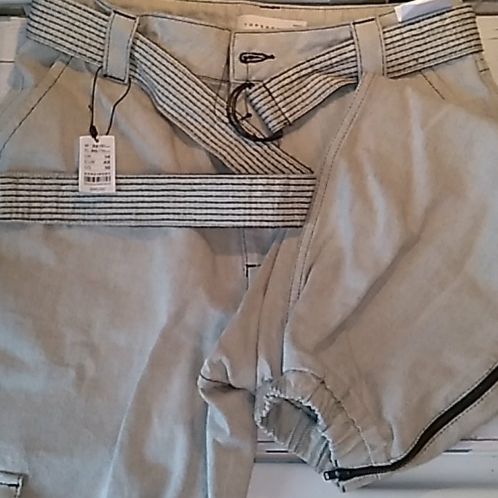 Nwt Topshop 02N01GRY 32 x 30 zipper ankle